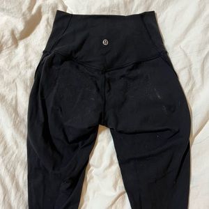 Lulu Leggings With Sheer Calfs.